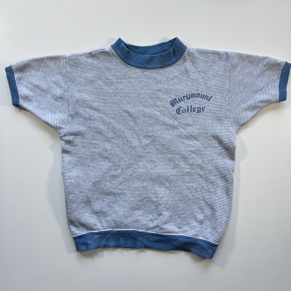 Vintage MARYMOUNT COLLEGE 50s/60s‎ Champion Short Sleeve Sweatshirt Medium Top
